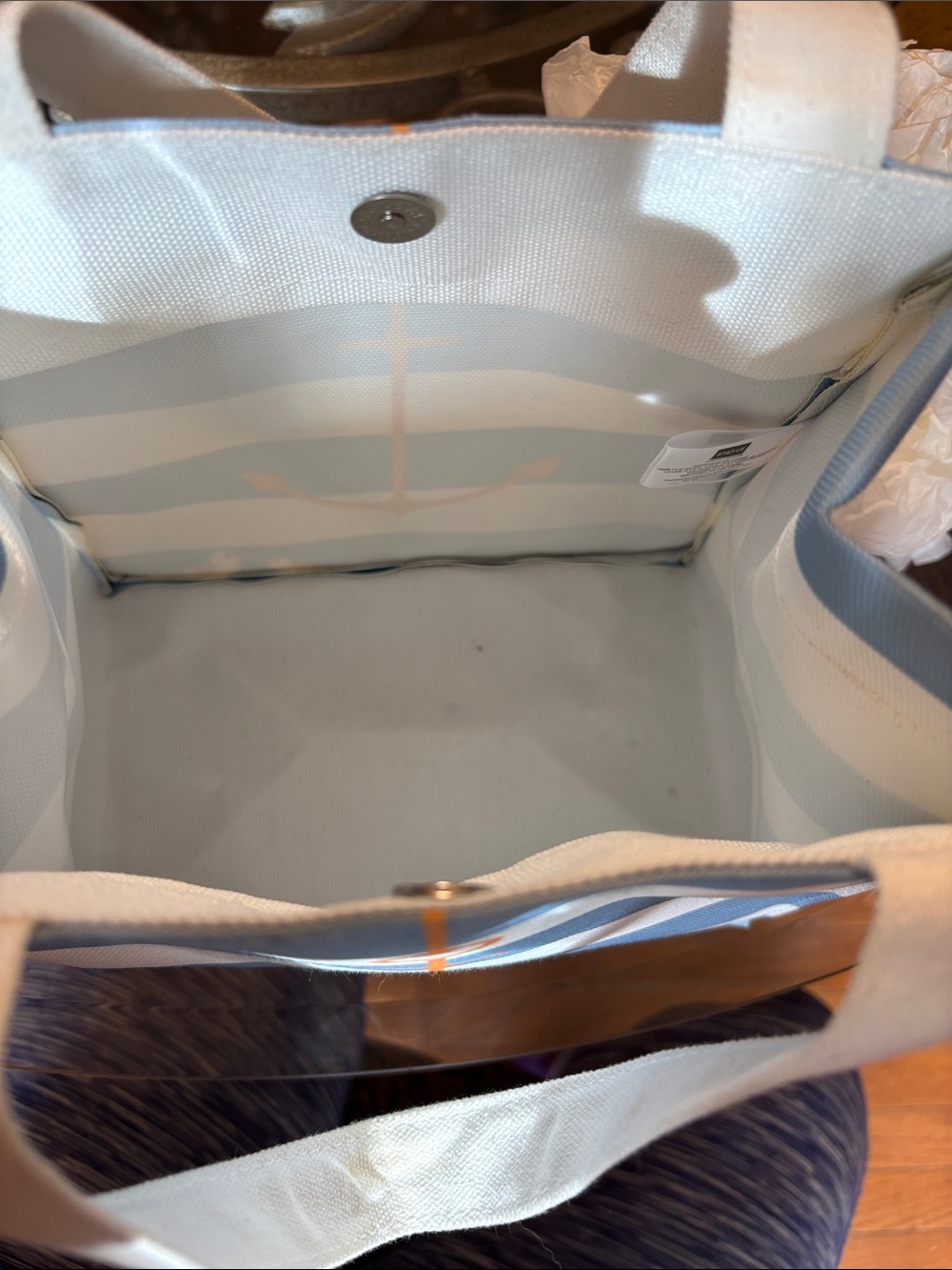 Blue & White Striped Nautical Tote - Picture 6 of 6